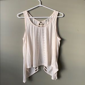 Off white Open Back Tank - Small
